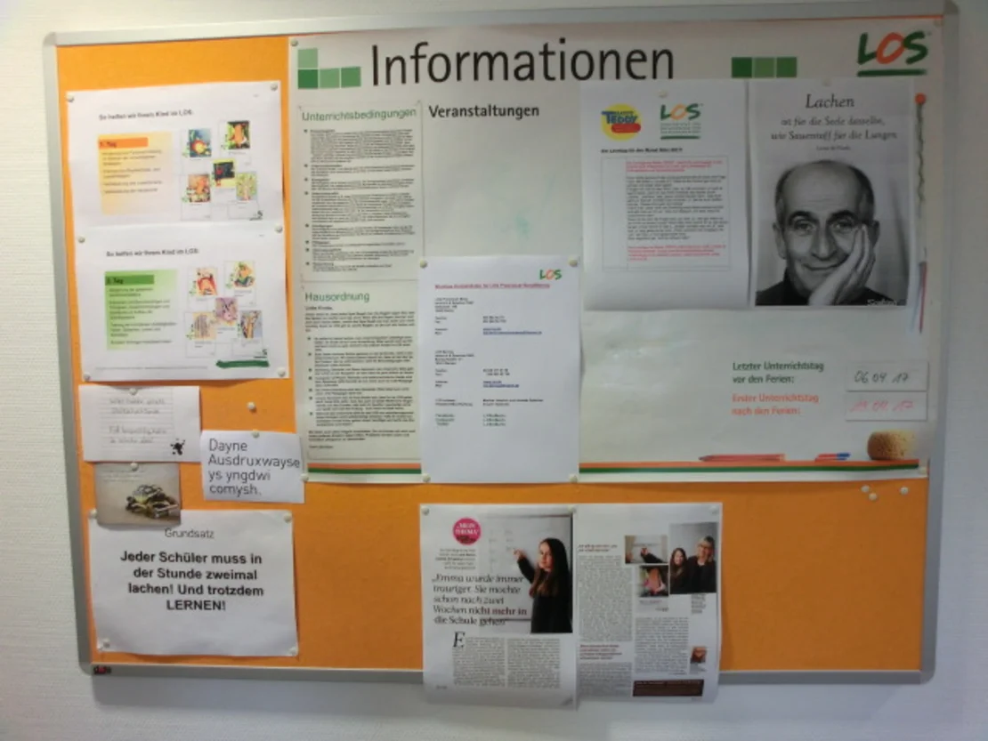 Das Schwarze Brett im LOS Prenzlauer Berg Das Schwarze Brett im LOS Prenzlauer Berg